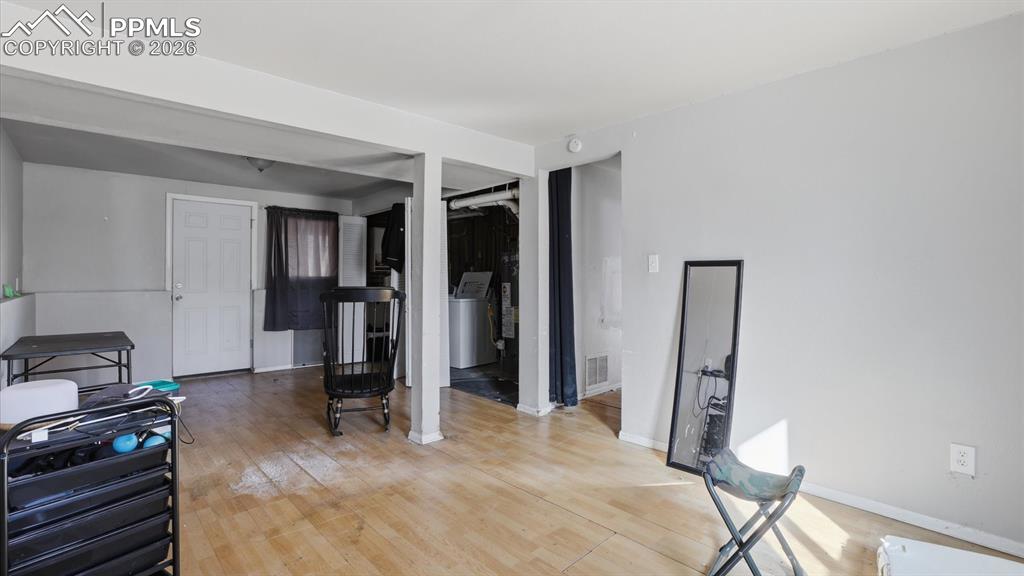 Image 23 of 30: Lower Level Family Room ideal for a media space, game room, or second livin