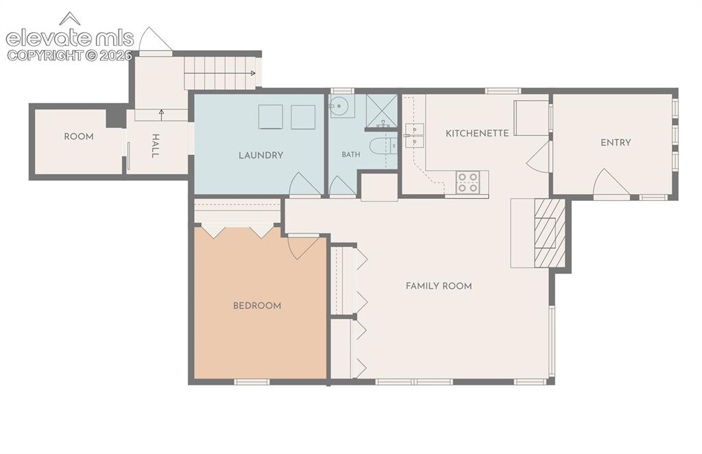 Image 44 of 45: Walk-out basement floor plan