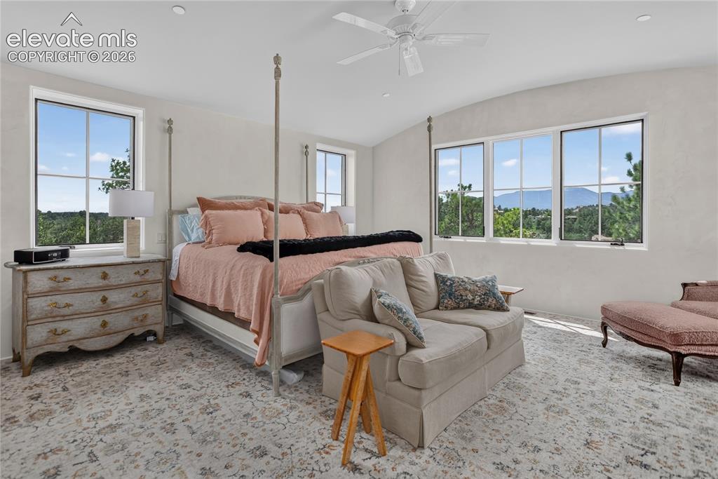 Image 21 of 46: Primary suite with barrel ceiling