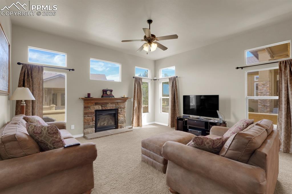 Image 9 of 33: Living Room with fireplace