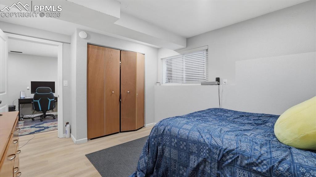 Image 38 of 50: View into the Basement Bedroom #4 from the Flex Room.