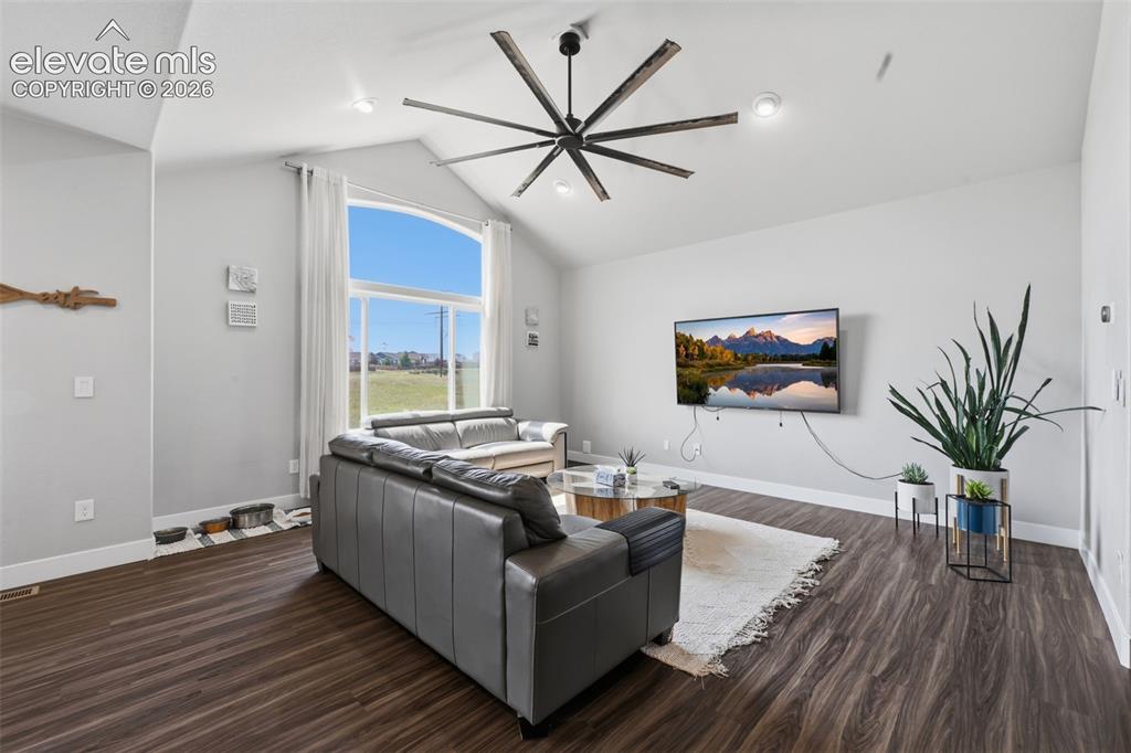 Image 10 of 31: Another view of the large living room.