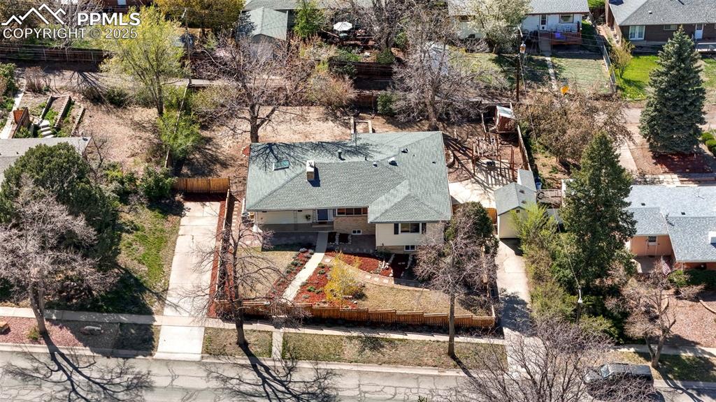 Image 24 of 29: Birds eye view of property with a residential view