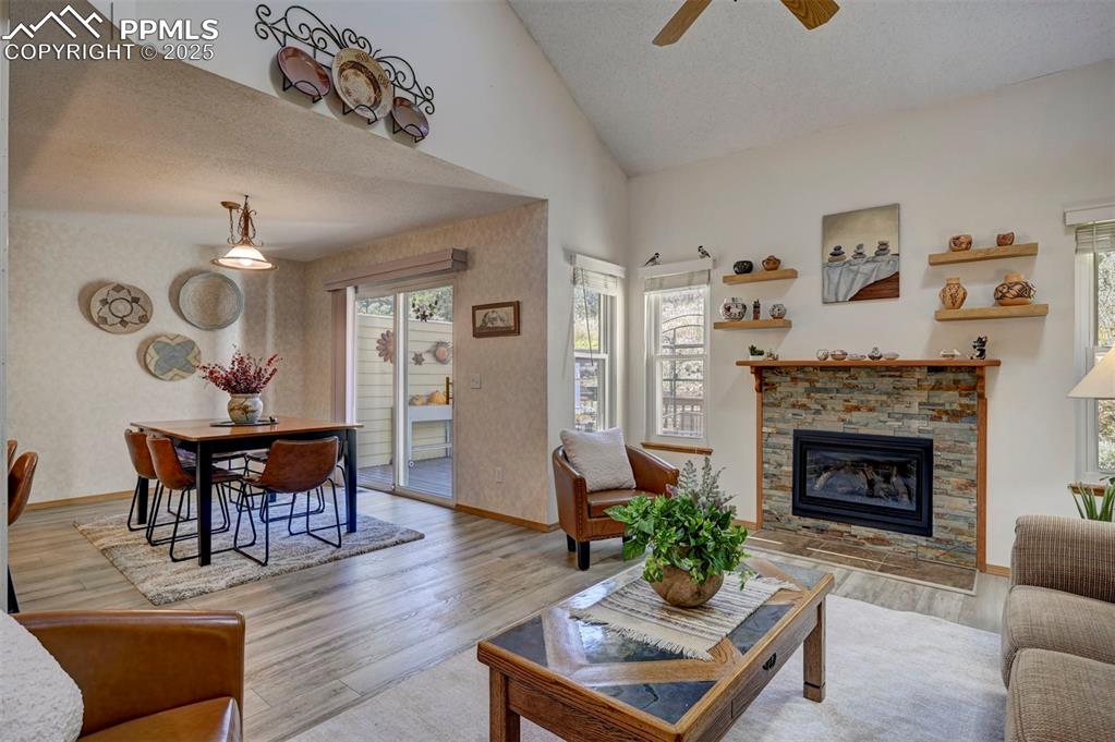 Image 3 of 43: Gas Fireplace, Vaulted Ceilings, LR/DR Combo w/ Walkout