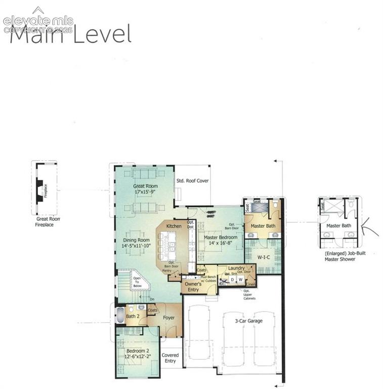Image 46 of 47: Main Level Floor Plan