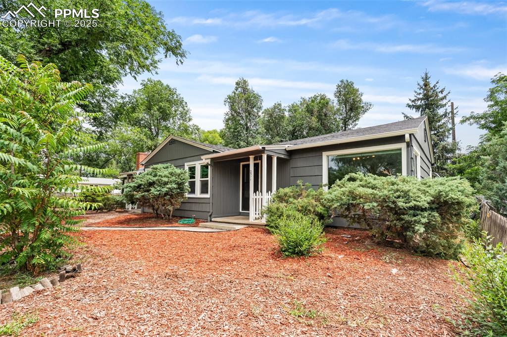 Image 38 of 41: View of single story home