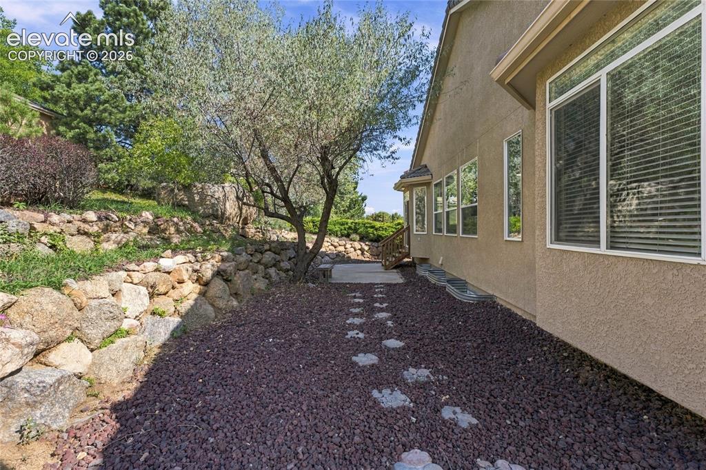 Image 23 of 24: low maintenance shady backyard