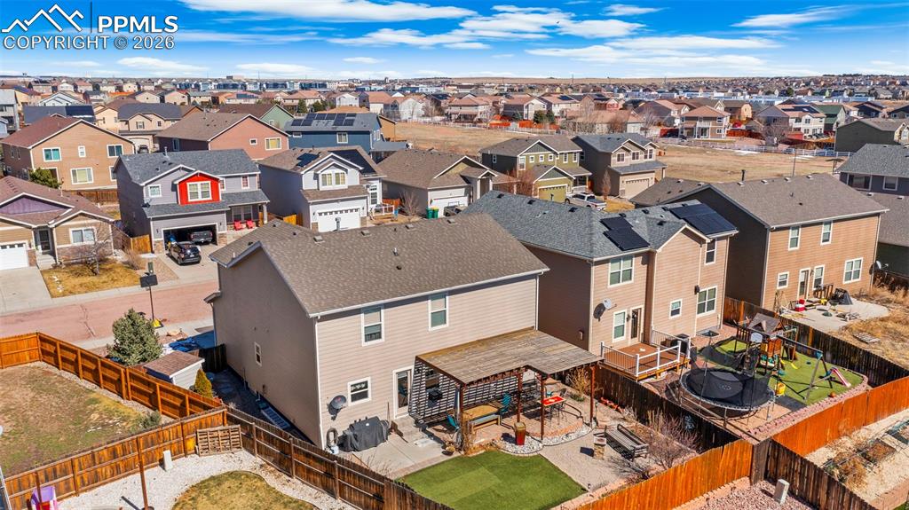 Image 34 of 43: Aerial view of residential area