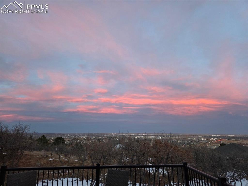 Image 3 of 46: Sunrise from back of home. 