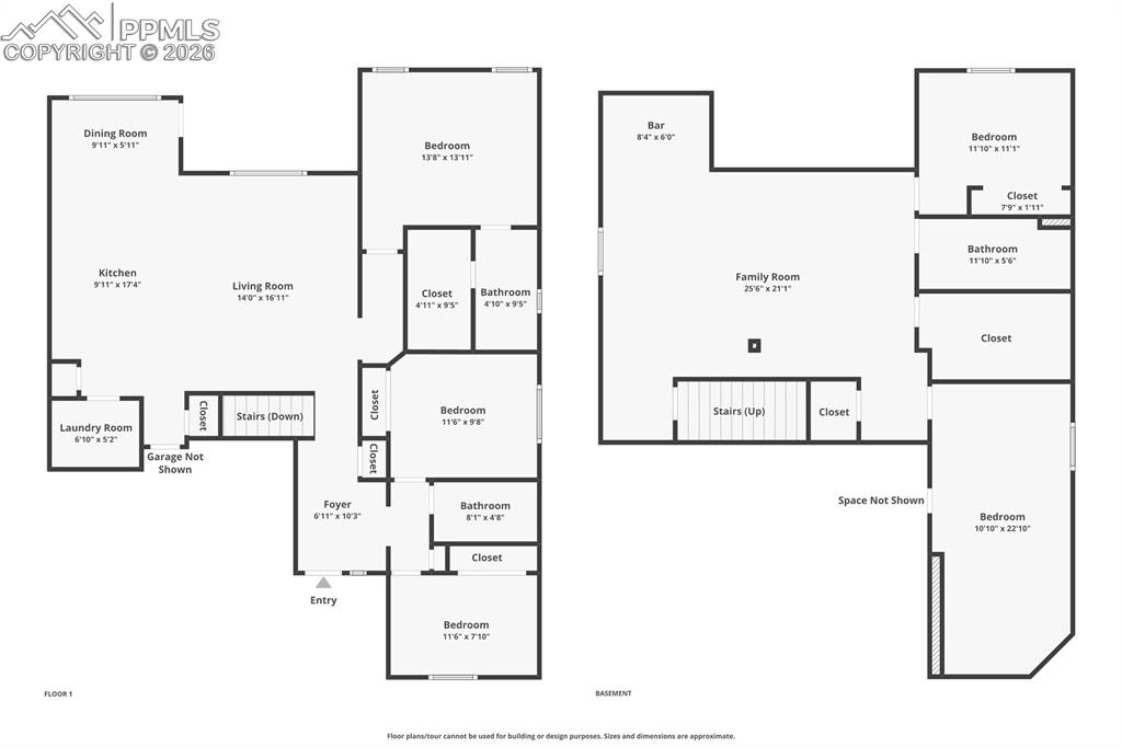 Image 28 of 28: View of floor plan / room layout