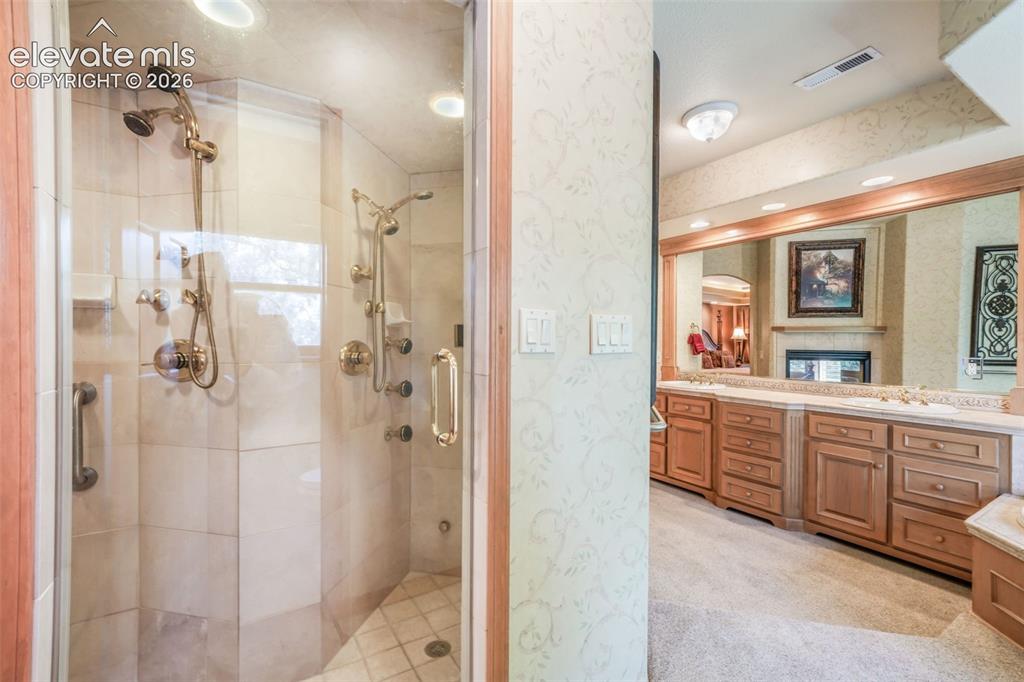 Image 26 of 50: Walk In Spa Shower with New Frameless Glass Door