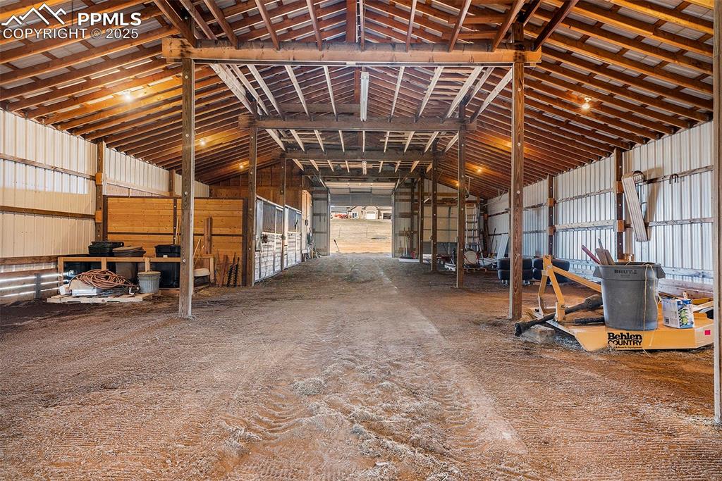 Image 40 of 47: View of horse barn