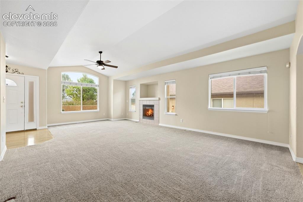 Image 7 of 47: View of Gas Fireplace in Living Room