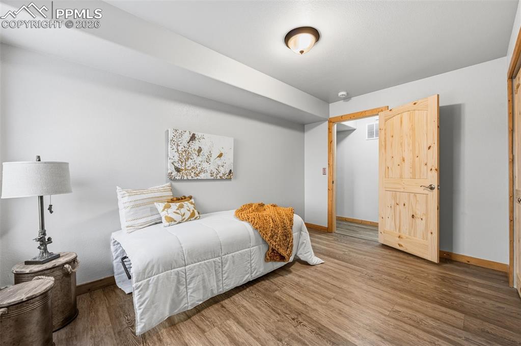 Image 27 of 41: Basement level bedroom