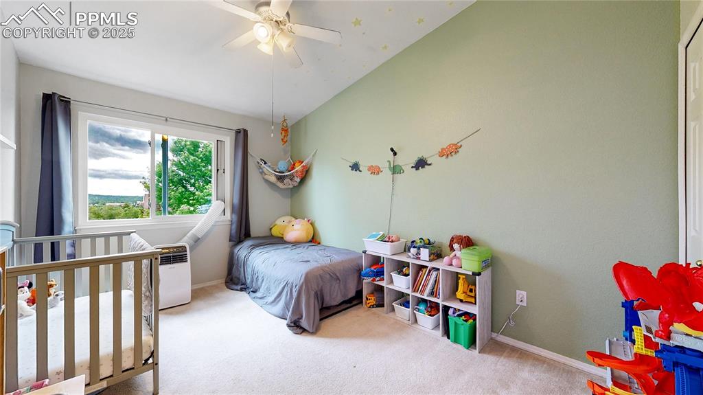 Image 19 of 37: Bedroom featuring carpet and a ceiling fan