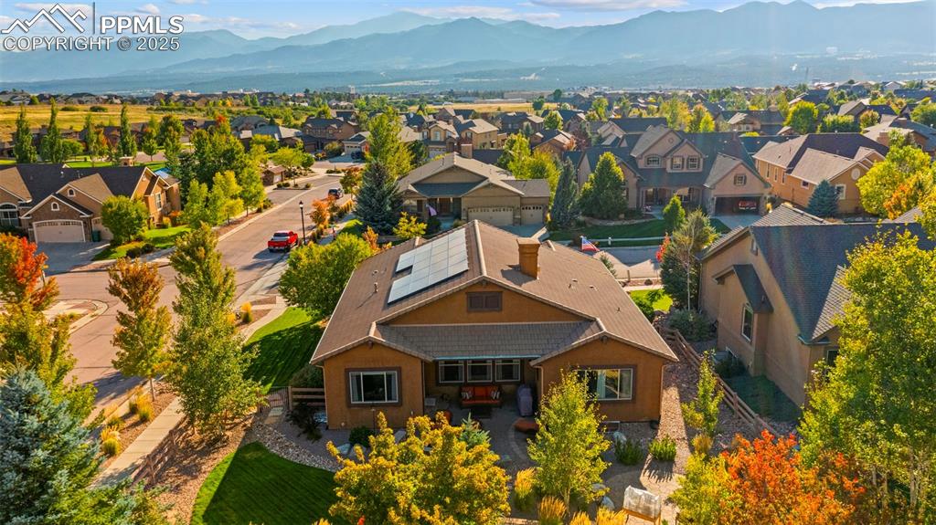 Image 43 of 48: Golden-hour aerial shot that makes the neighborhood look like a postcard.