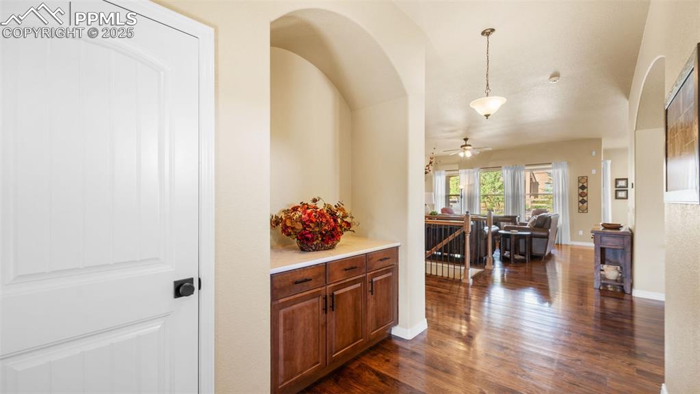Image 9 of 48: Hallway with enough charm to make even a trip to the laundry feel glamorous