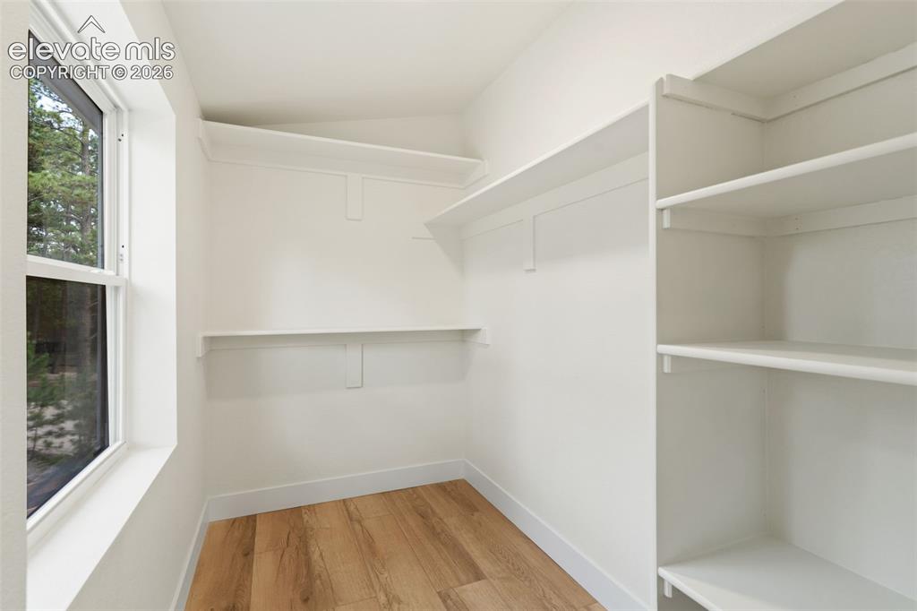 Image 24 of 43: Walk in closet featuring light wood finished floors