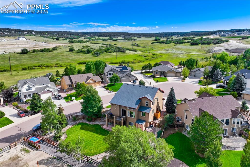 Image 41 of 43: Aerial perspective of suburban area