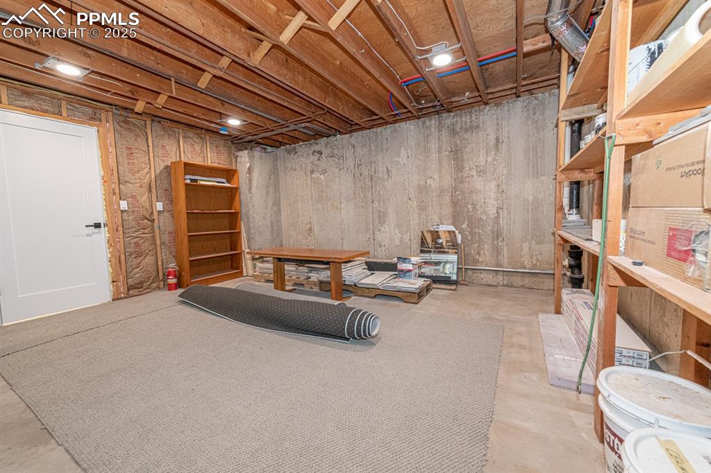 Image 47 of 50: Large basement storage space