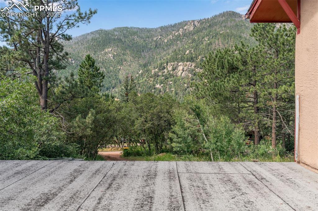 Image 38 of 50: view of front lot and mountain