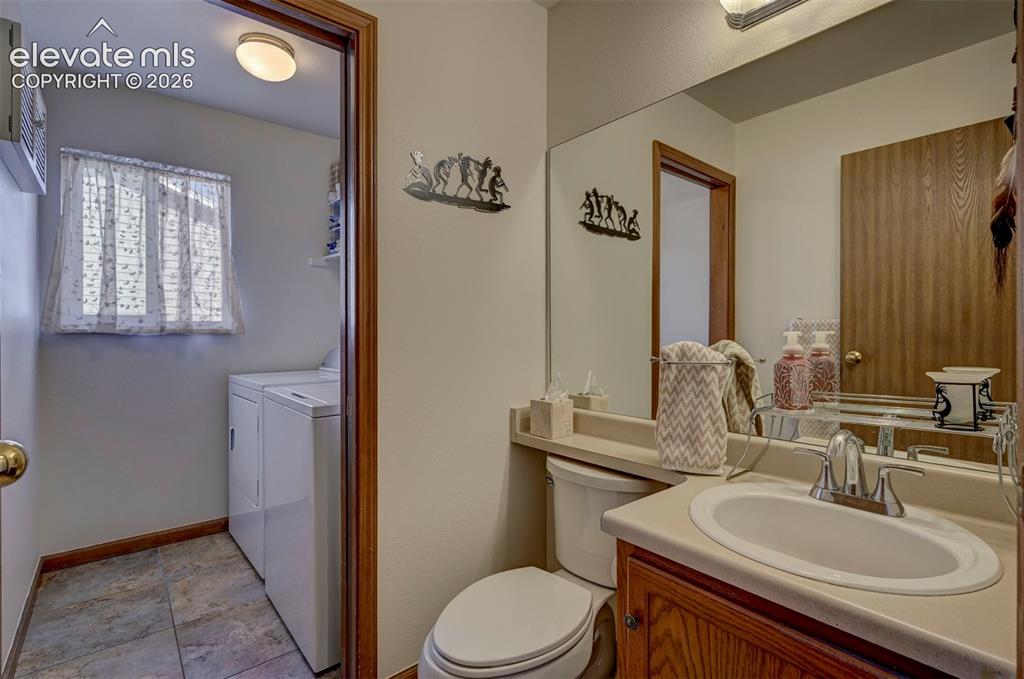 Image 19 of 50: Guest bathroom on the main level.