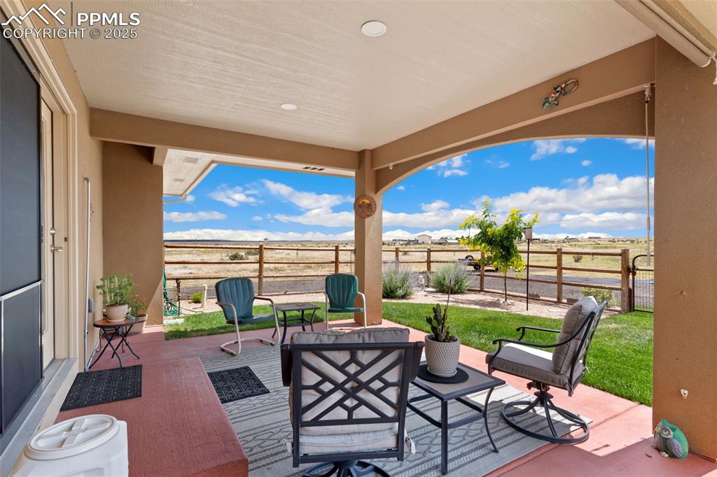 Image 27 of 33: View of patio / terrace with outdoor lounge area
