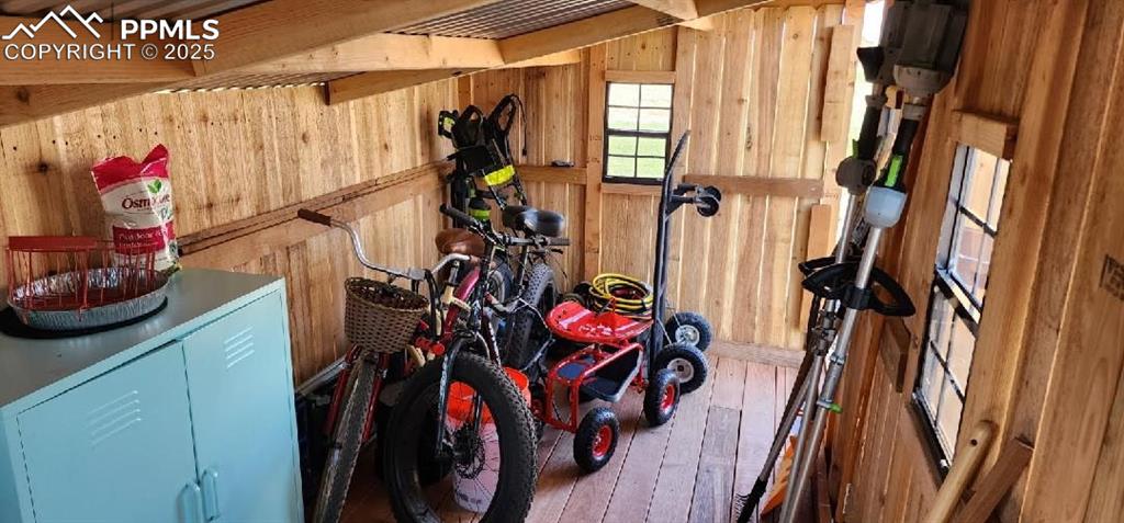 Image 30 of 33: View of horse barn