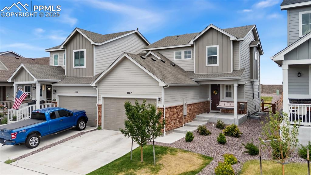 Caption: Front of home