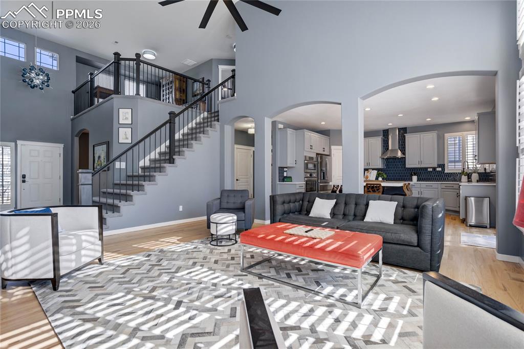 Image 13 of 50: Relax and enjoy family and friends from this open great room.