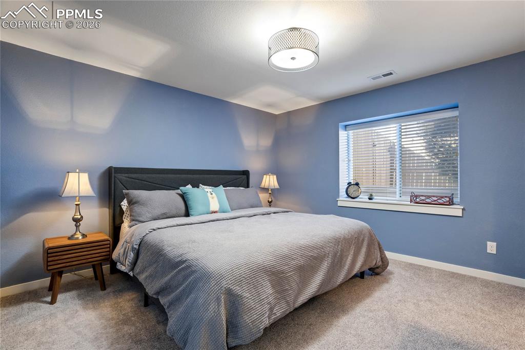 Image 41 of 50: Lower level bedroom.