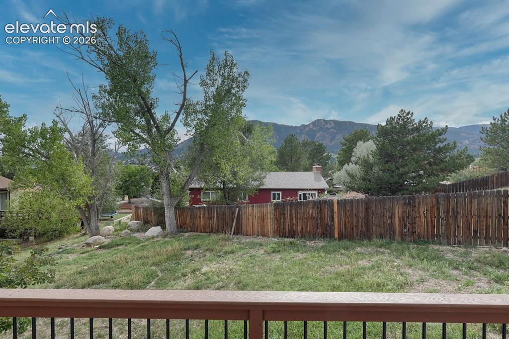 Image 3 of 50: Mountain view from the deck!
