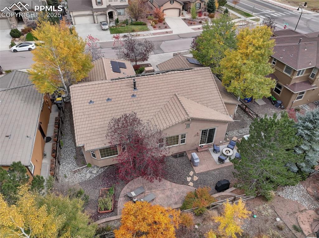 Image 34 of 40: Aerial perspective of suburban area