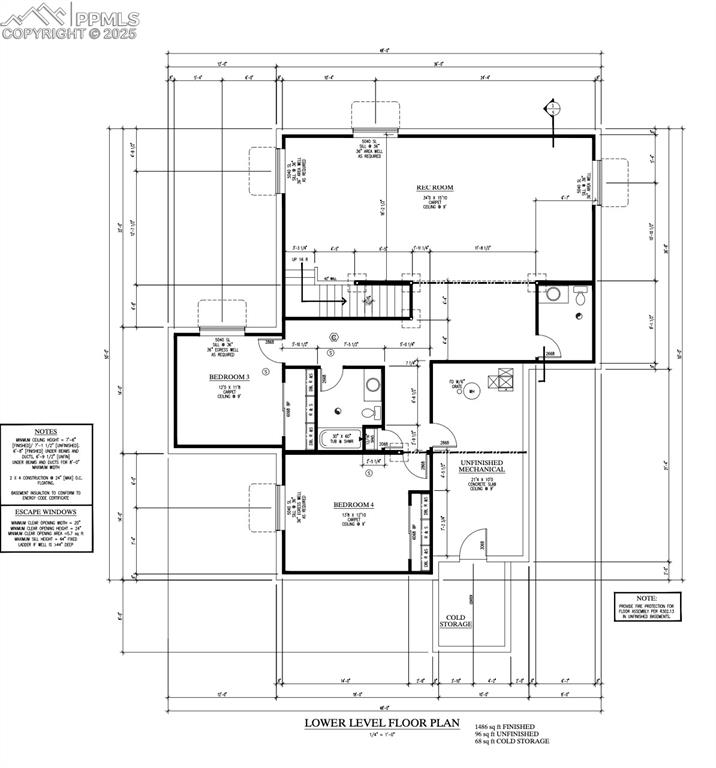 Image 33 of 41: Basement level floor plan