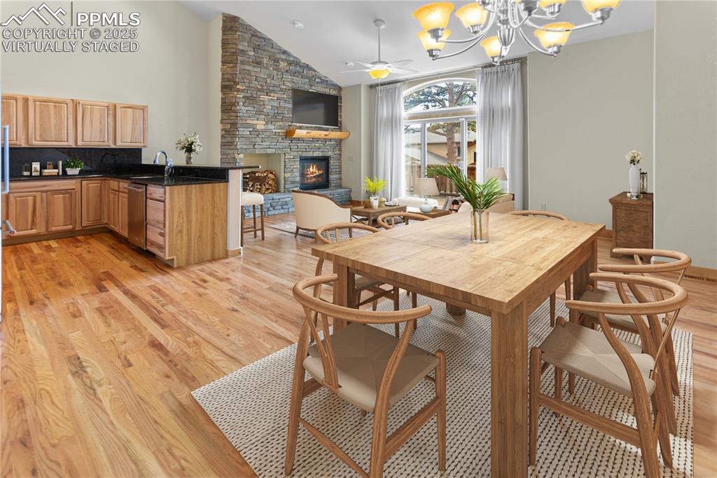 Image 2 of 37: Dining, Kitchen and Living Great Room - Virtually Staged