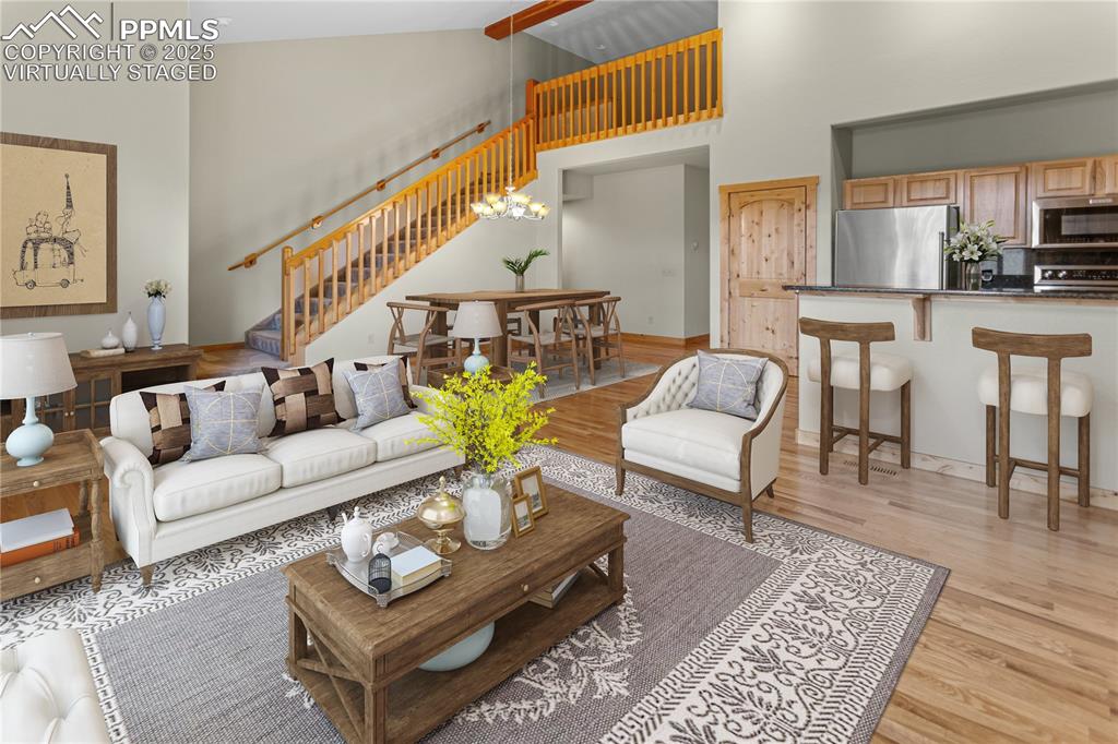 Image 3 of 37: Dining, Kitchen and Living Great Room - Virtually Staged