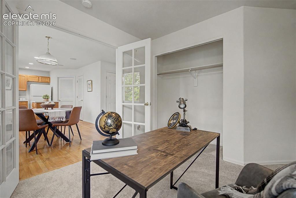 Image 16 of 22: Versatile Office / Flex Room with Closet and French Doors