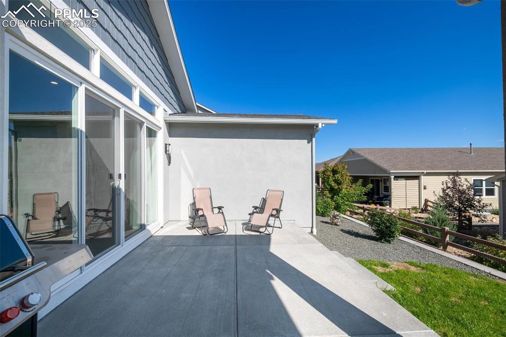 Image 31 of 40: Patio off of the living room
