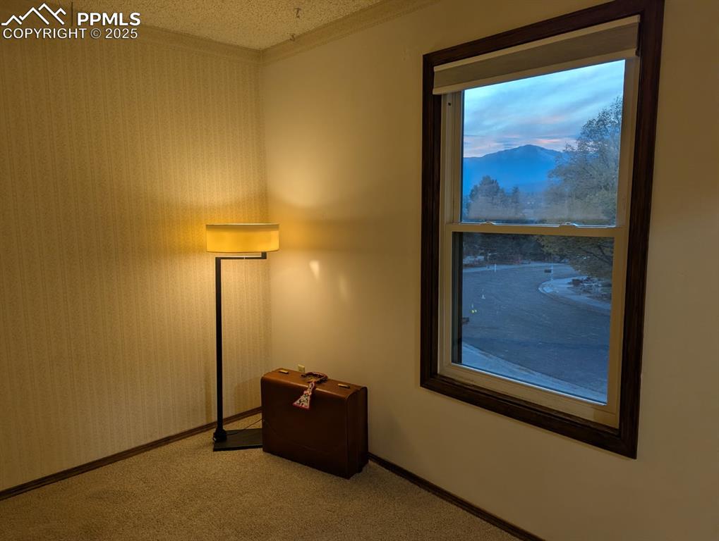 Image 19 of 50: Beautiful Pikes Peak views out of Primary Bedroom sitting area