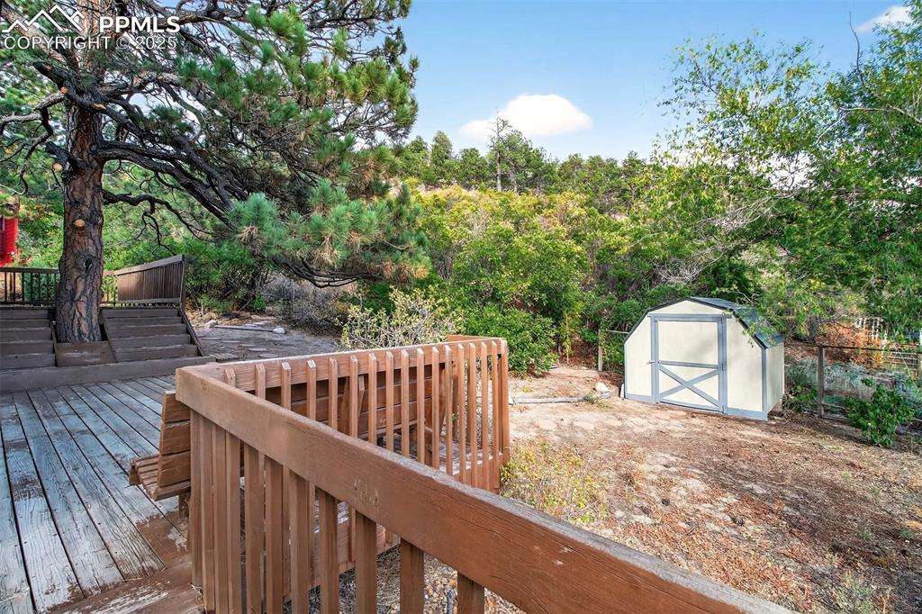 Image 40 of 50: Deck toward Storage Shed
