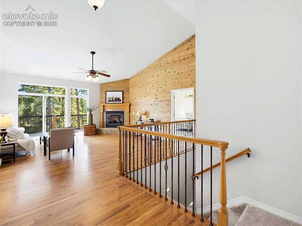 Image 8 of 48: Vaulted ceilings on main level