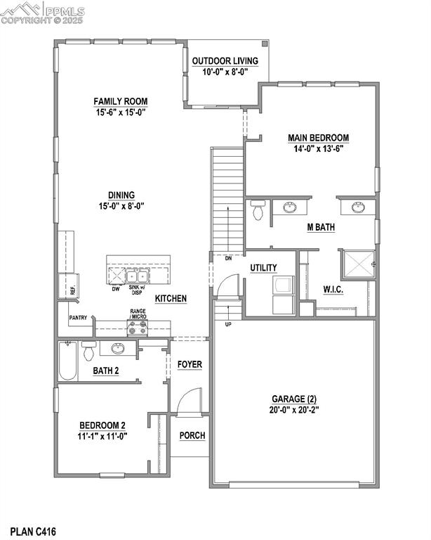 Image 2 of 3: View of floor plan / room layout