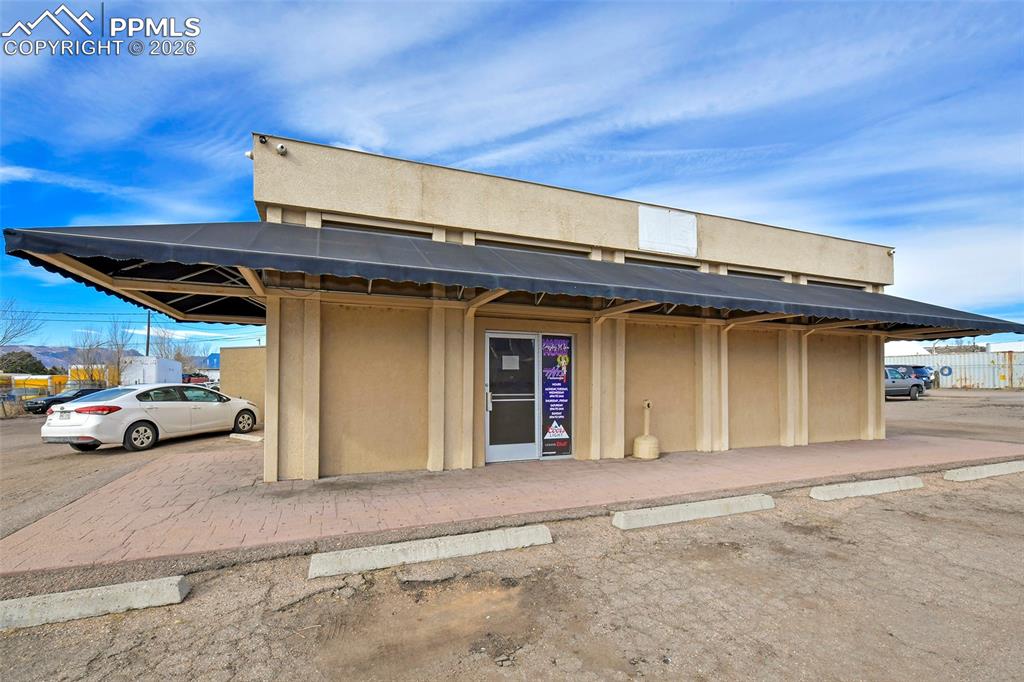 Caption: Front of Structure