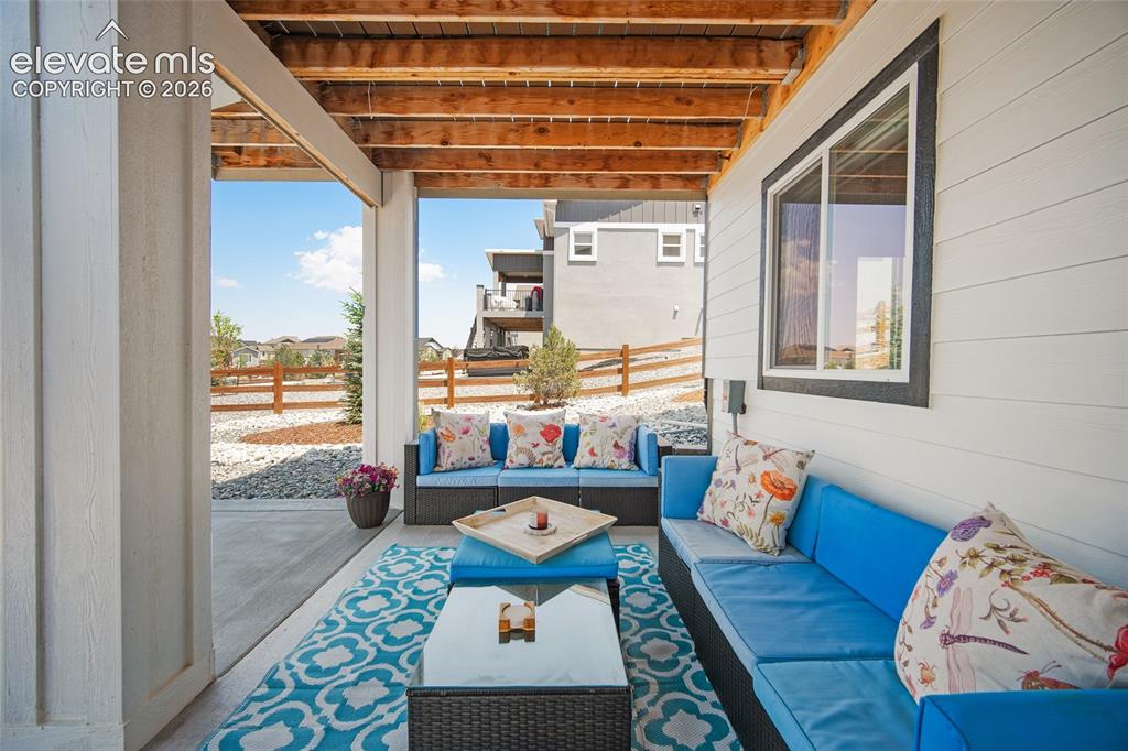 Image 44 of 47: Covered patio