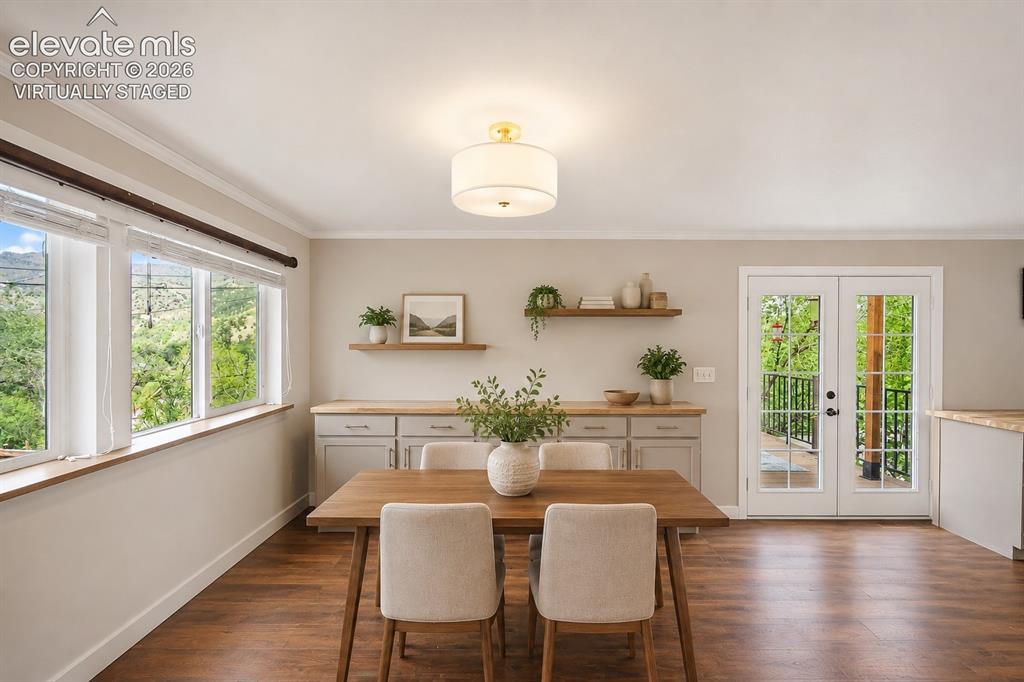 Image 11 of 49: Dining room (virtually staged and painted)