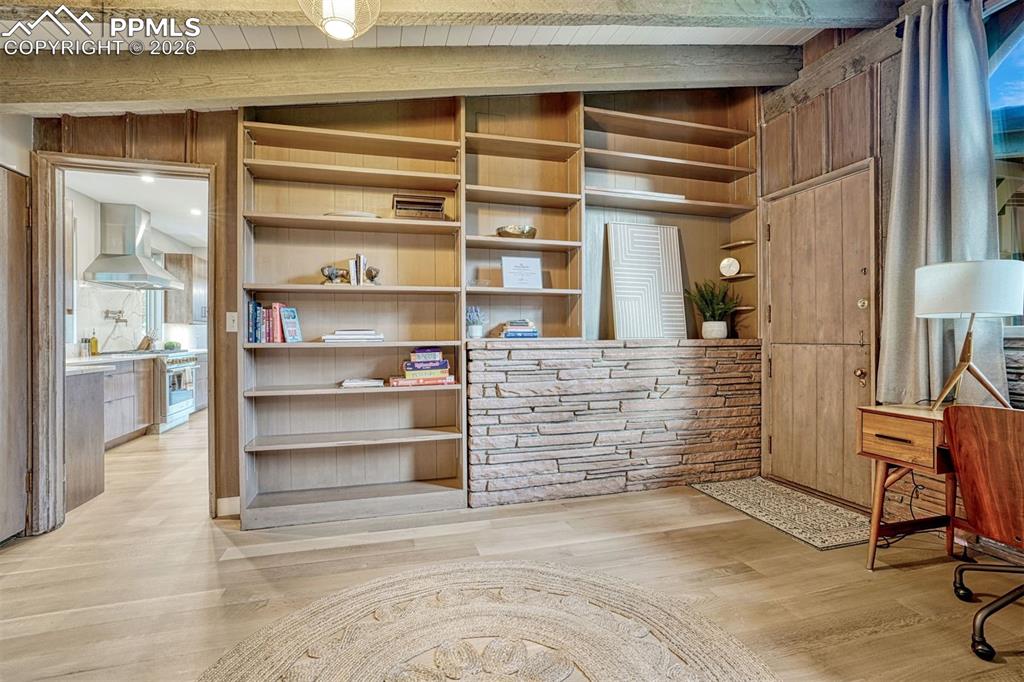 Image 19 of 46: Distinctive, character-filled spaces with custom woodwork and built-ins tha