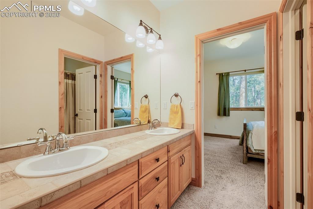 Image 29 of 49: Jack and Jill basement full bath 