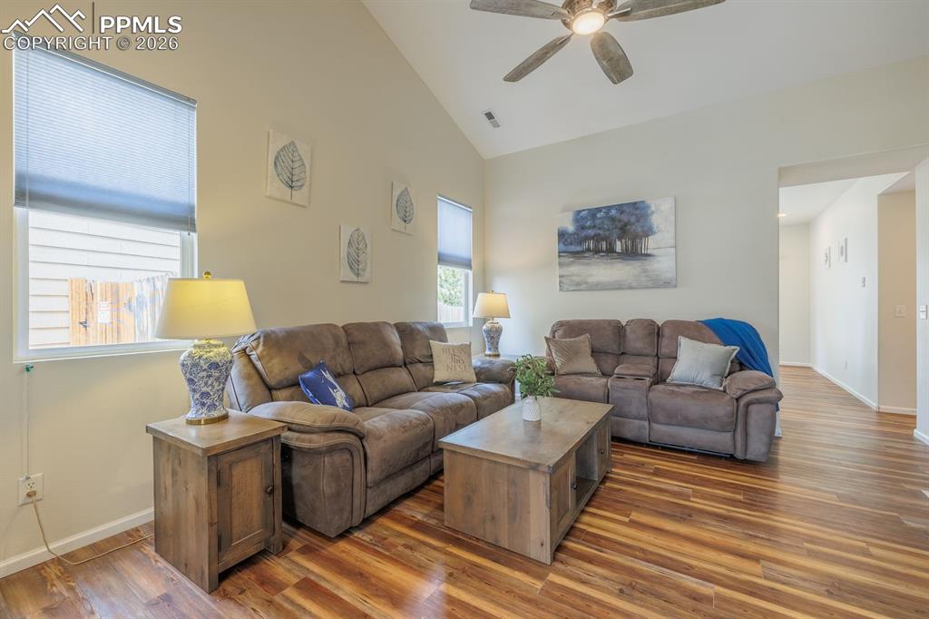 Image 5 of 36: Recessed lighting and ceiling fans throughout the home