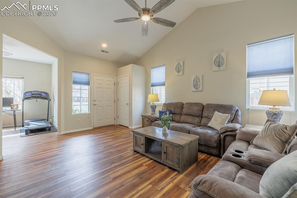 Image 7 of 36: third bedroom or office off the living room. Abundance of natural light in 