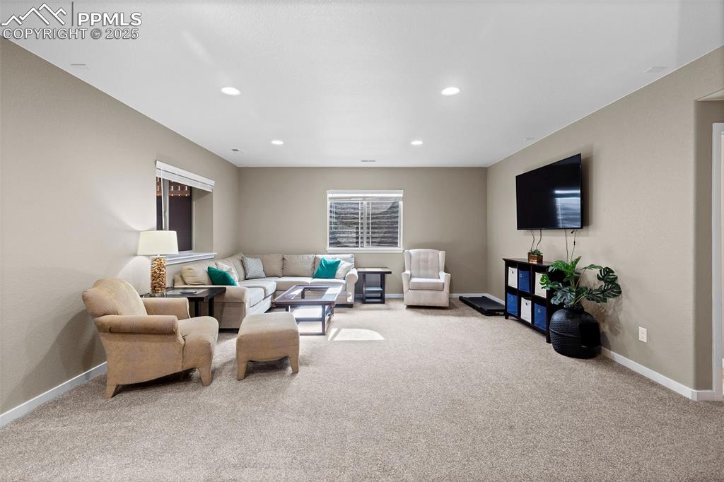 Image 30 of 40: Basement family room